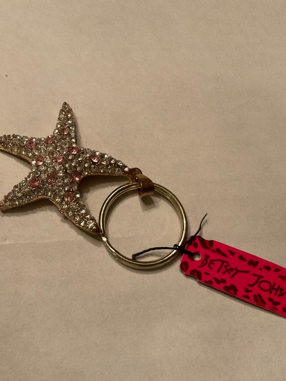 NWT Betsy Johnson Starfish Keychain